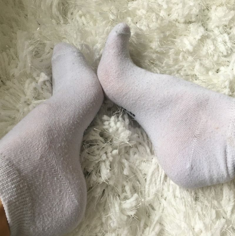 my used warm smally white socks