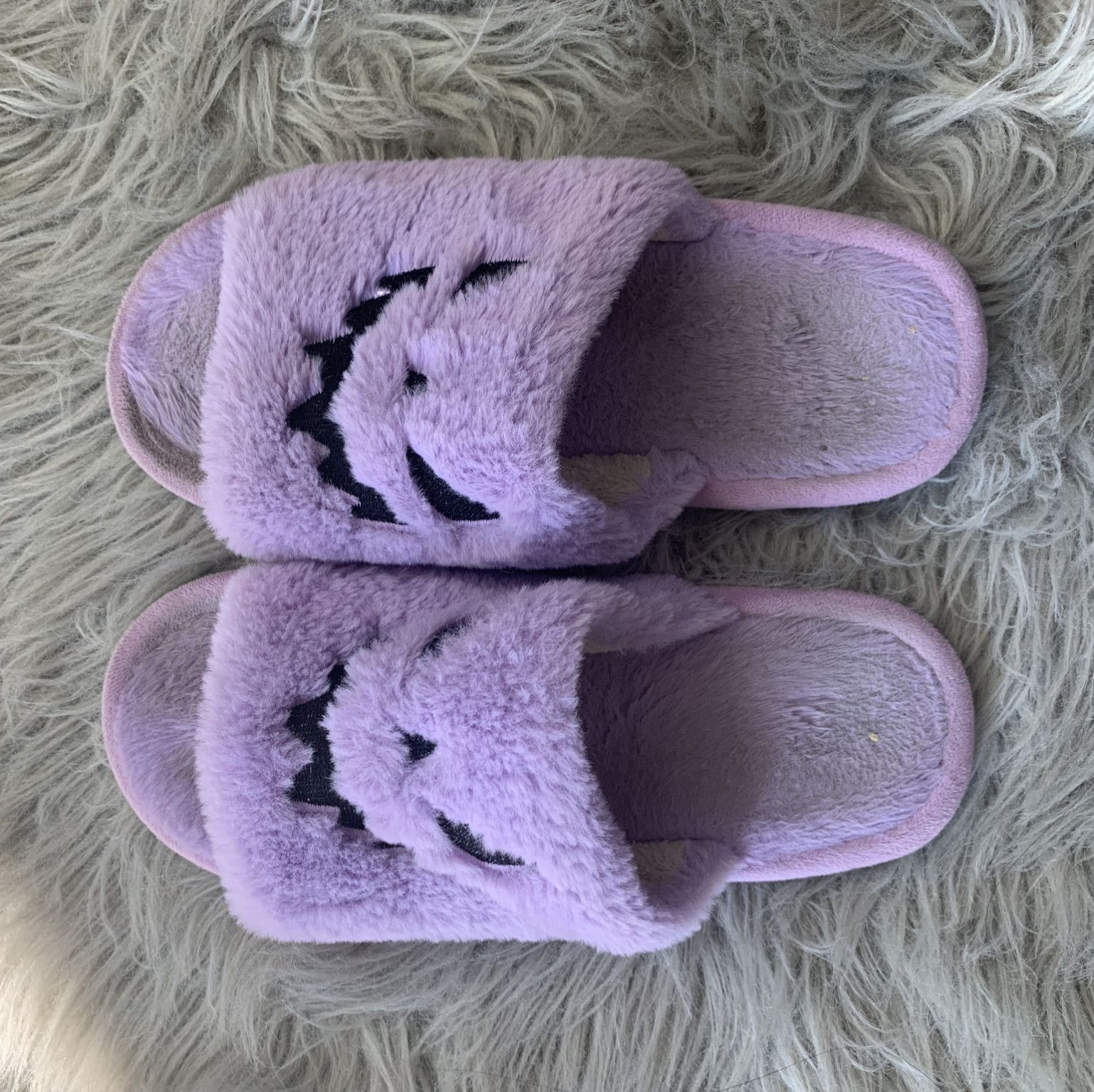 Worn Purple House Slippers