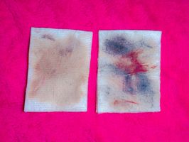 Two Used Make Up Wipes