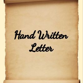 Hand written letter