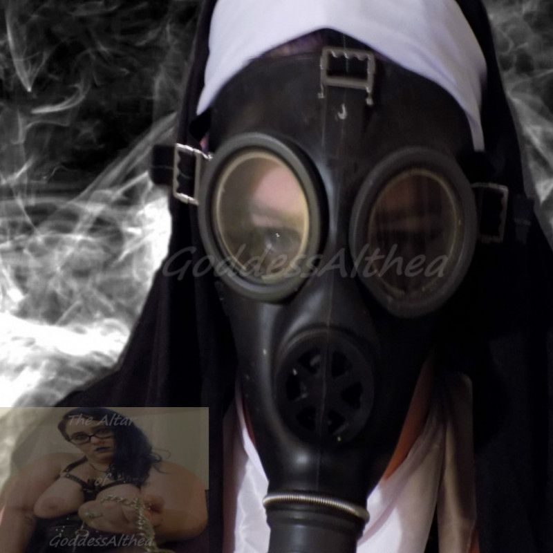 Gas Mask Nun Photo Set