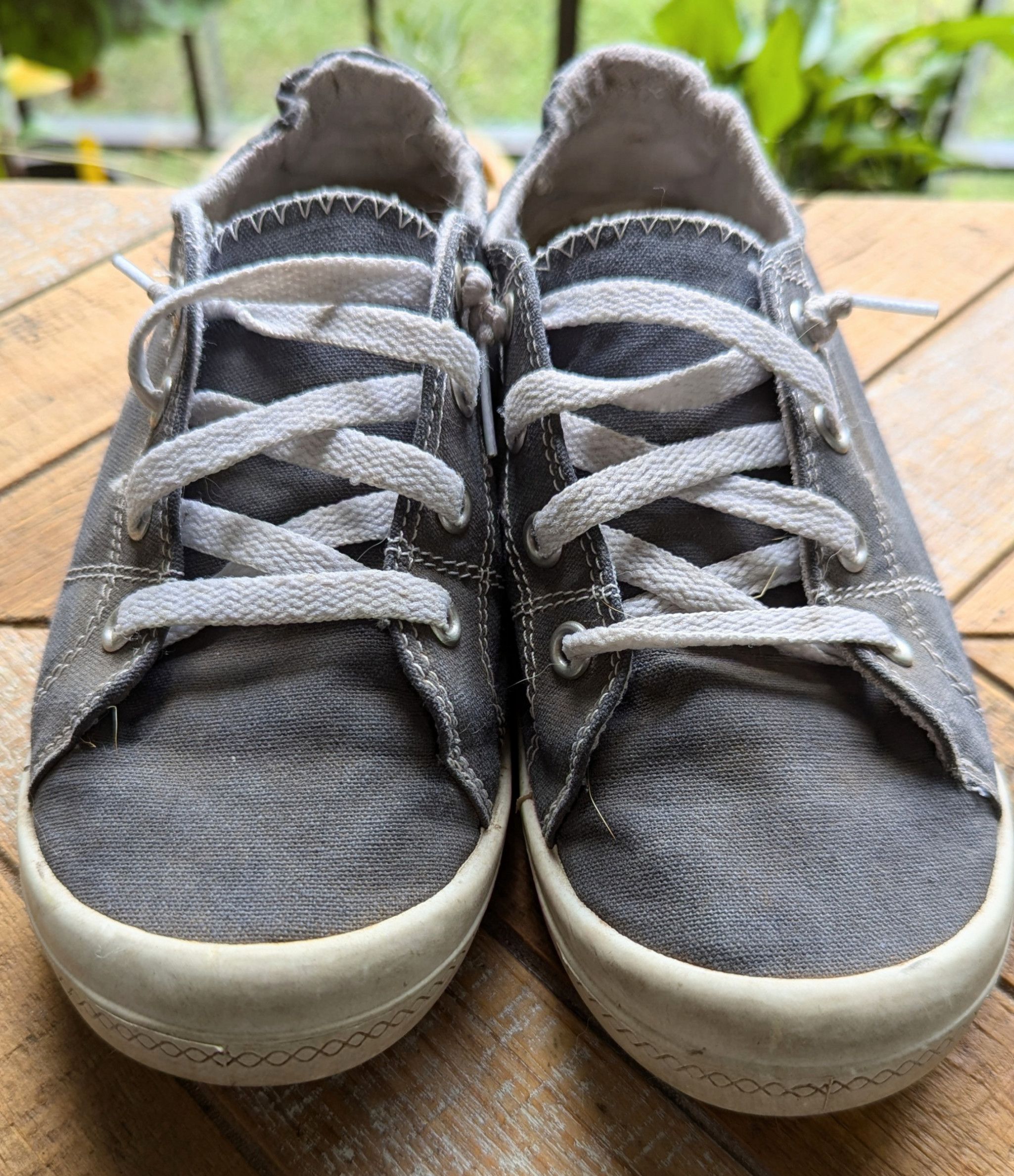 Well Worn Blue Slip On Sneakers