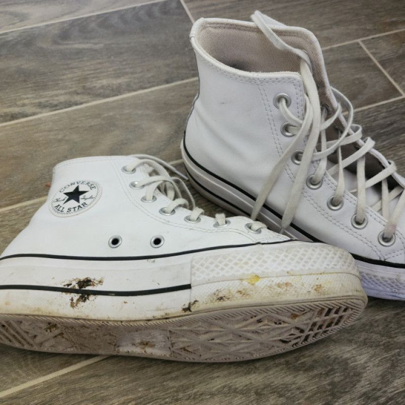 Well worn high top converse