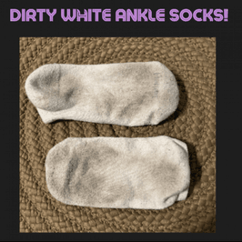 Dirty white anklet socks!