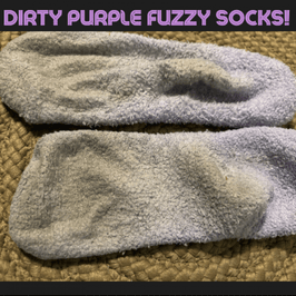 Purple fuzzy dirty socks!!