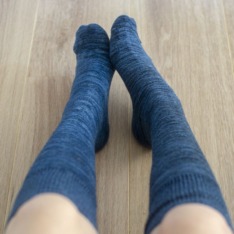 Heather Blue Knee High Socks