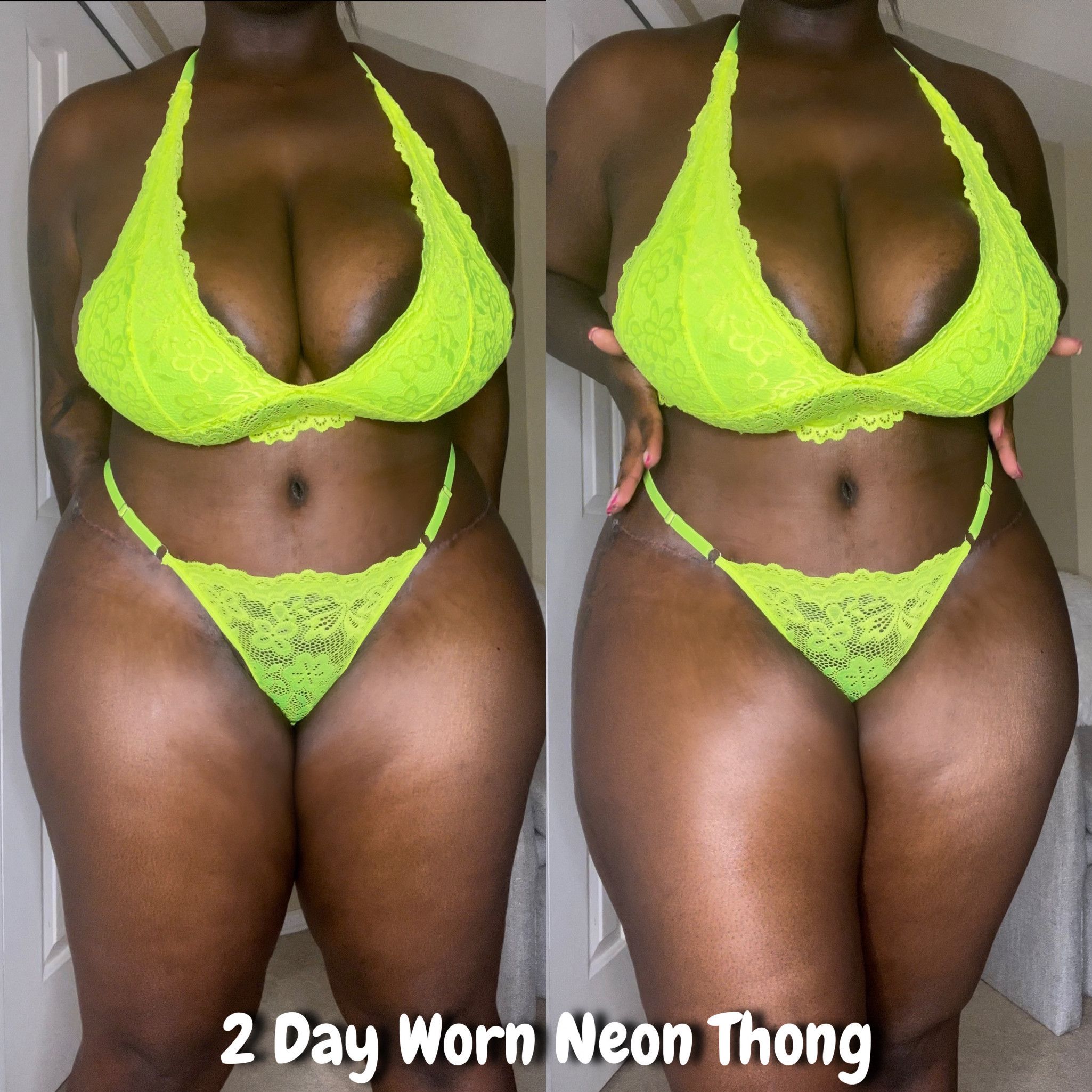 2 Day Worn Neon Thong