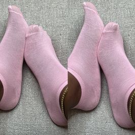 Worn Pink Socks