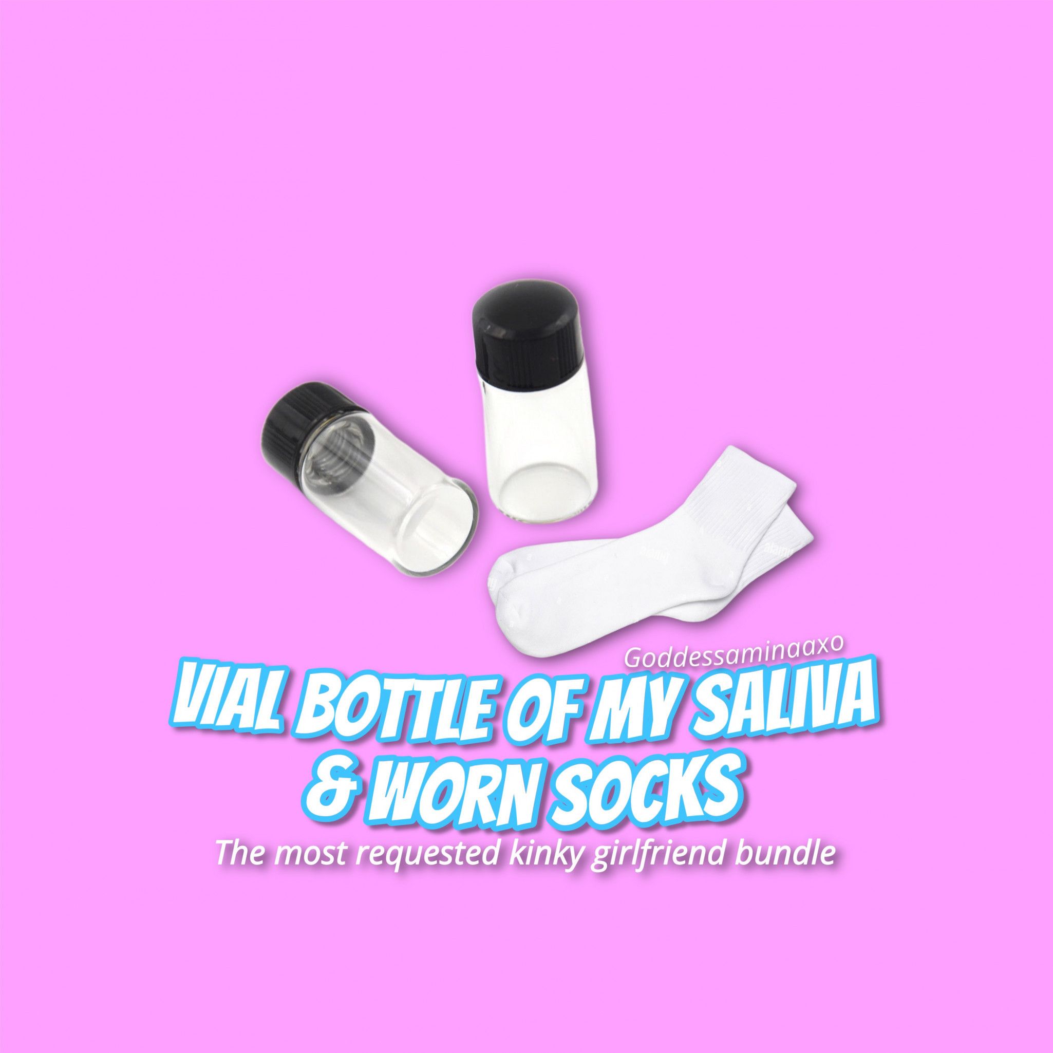 Vial Bottle Of My Saliva And Worns Socks