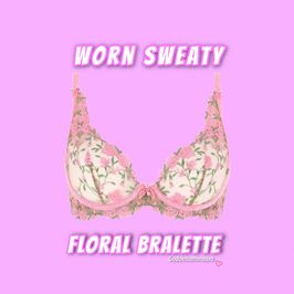 Worn Sweaty Floral Bralette