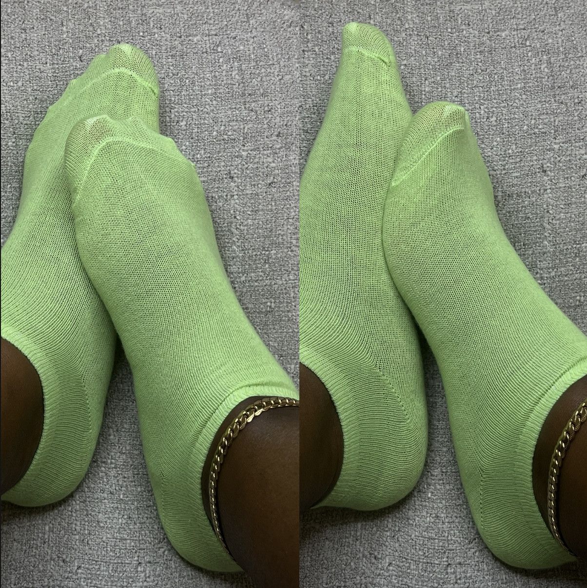 Worn Lime Green Socks