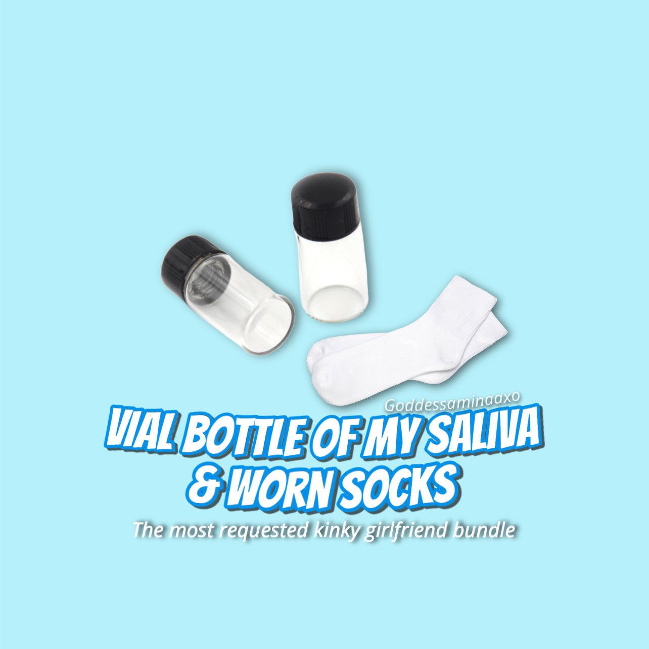 Vial Bottle Of My Saliva And Worns Socks