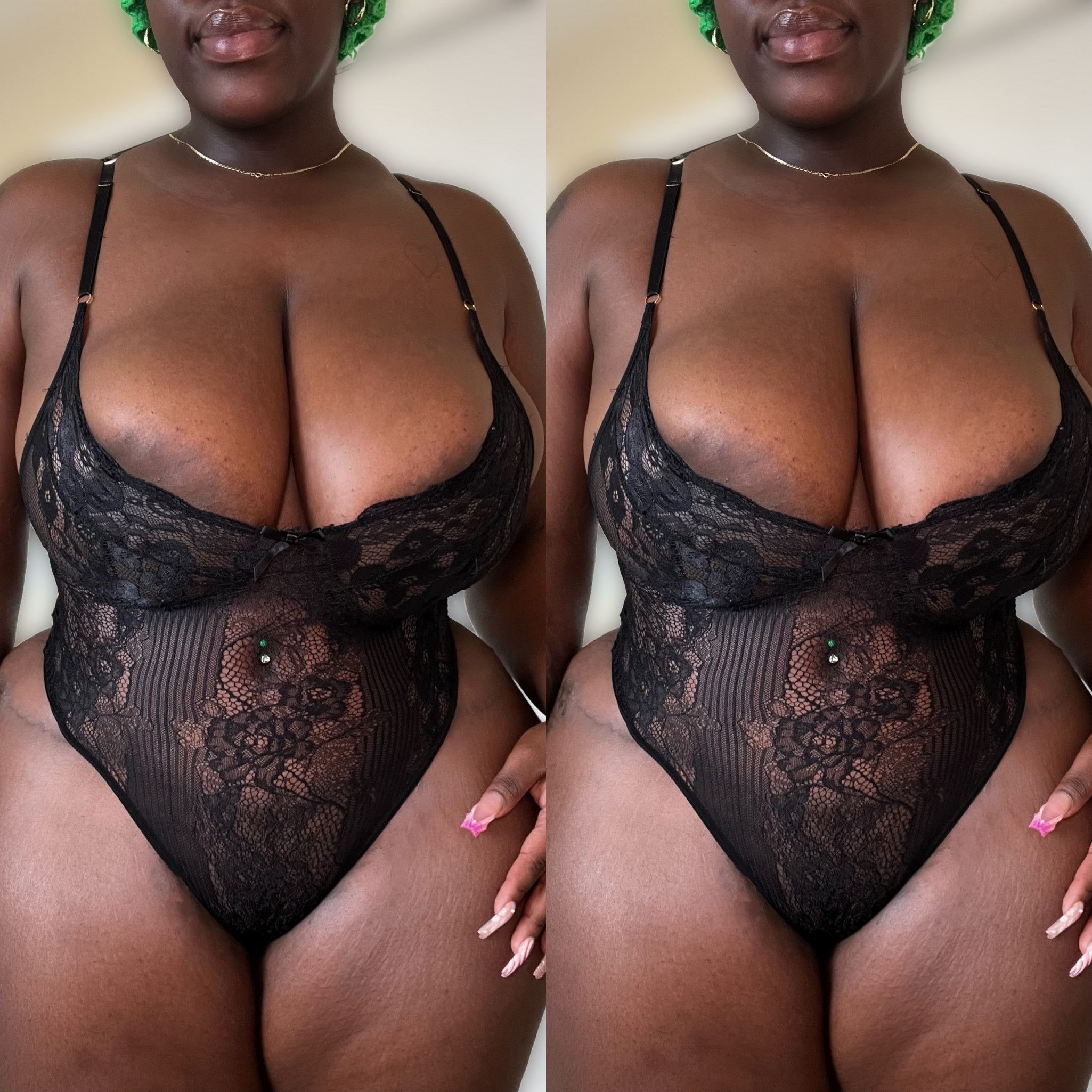 2 Day Worn Black Lingerie Bodysuit