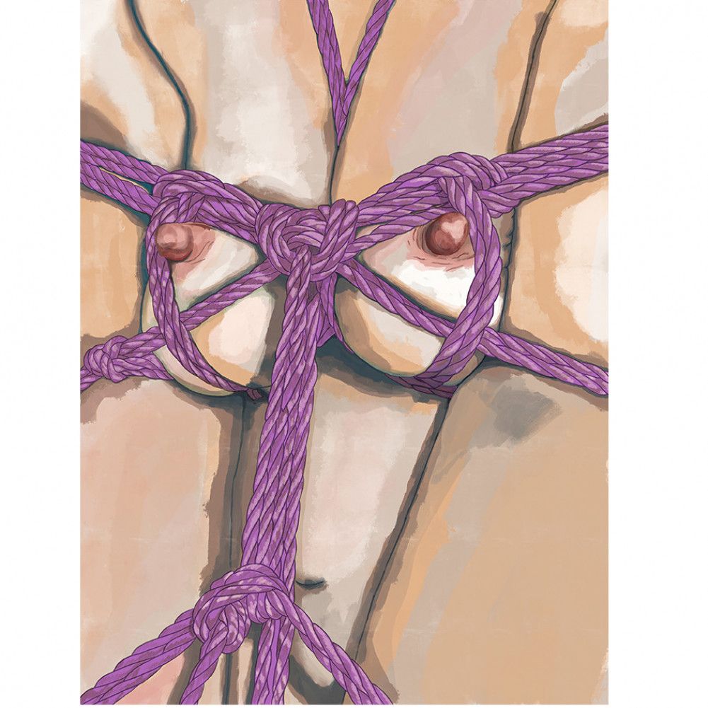 Shibari Art Print: Anja Bound 3 Pink