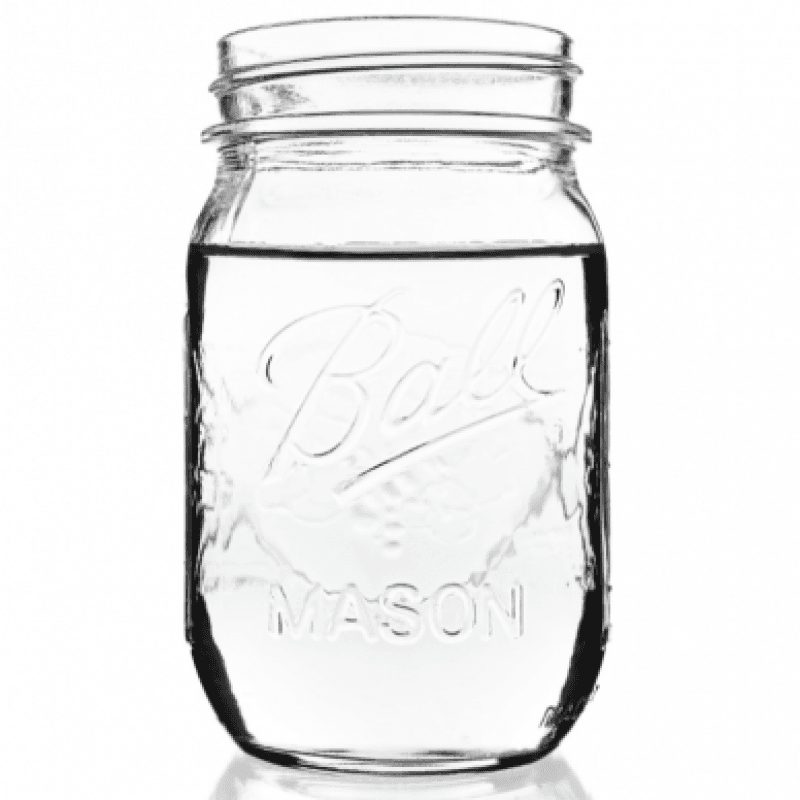 A mason jar of my bath water