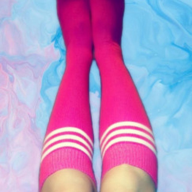 Hot pink knee high socks