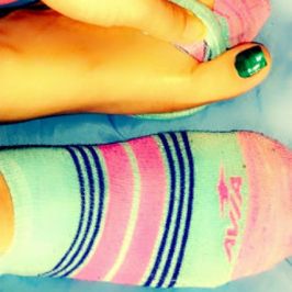 Striped ankle socks