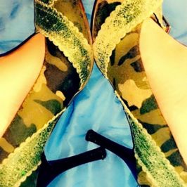 Camouflage high heels