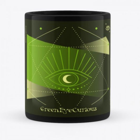 GreenEyeCurious3 Coffee Cup