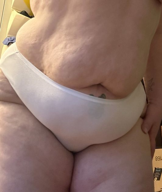 White bikini panties