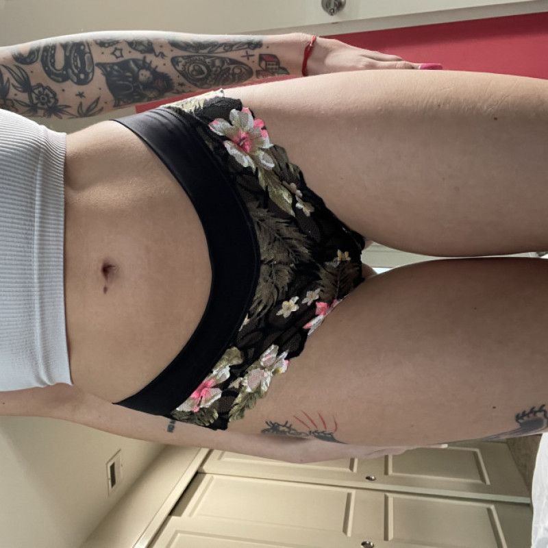 Black Floral Lace Panties