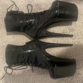 Black Stripper Boots