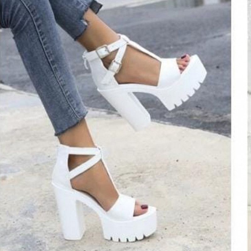 buy my white high sandals