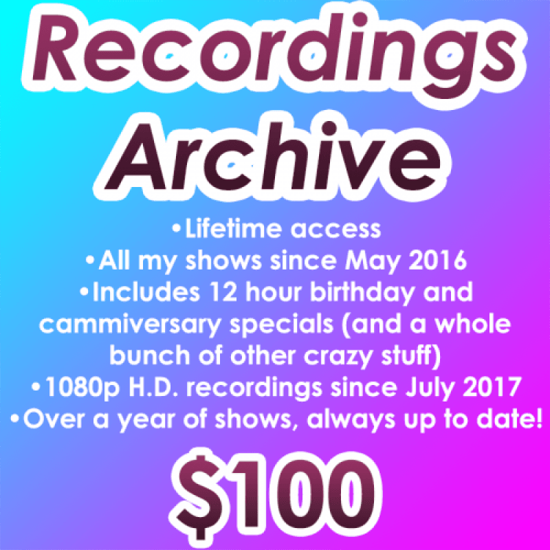 Lifetime access to my recordings archive