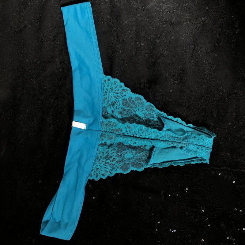 Sexy lace turquoise thong VS