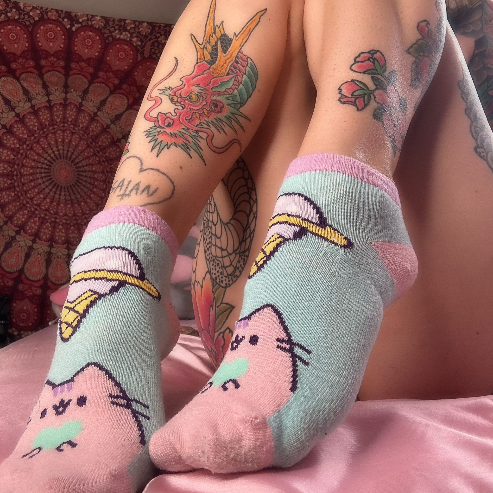 Cute and Dirty Cat Socks