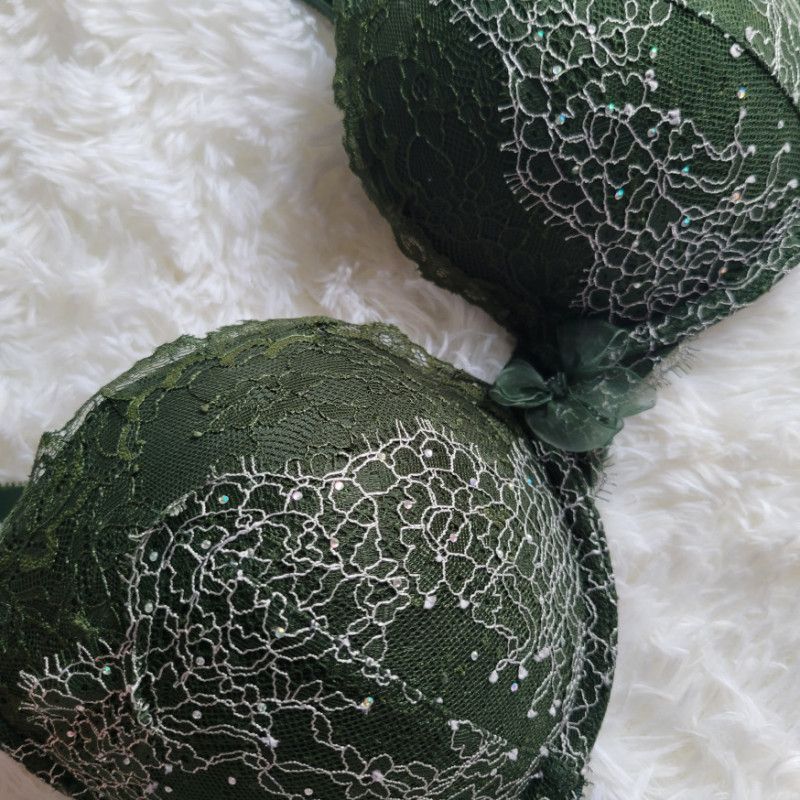 Green Lace Bra