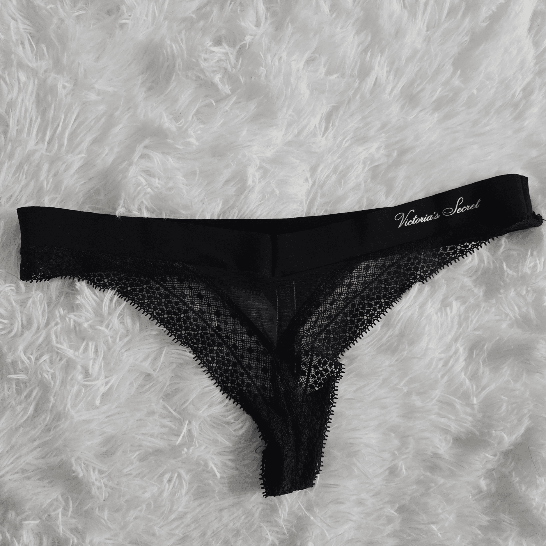 Black Lace Thong