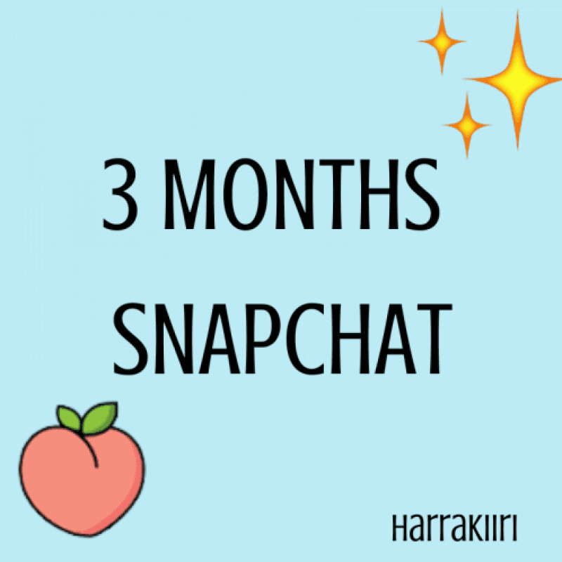 3 MONTHS SNAPCHAT