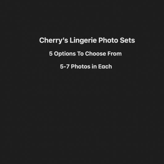 Cherrys Lingerie Photo Sets