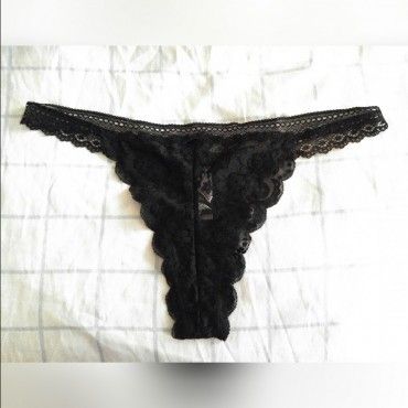 Black Lace Thong