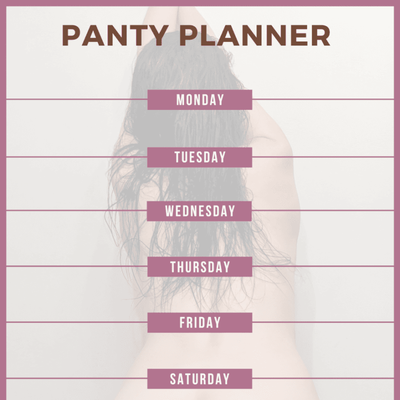 Pantie Planner Reminder