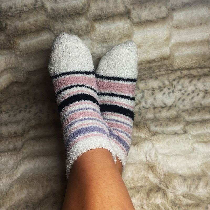 Stripped Fuzzy Socks