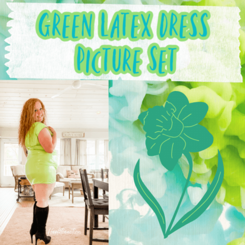 Green Latex Dress Picture Set