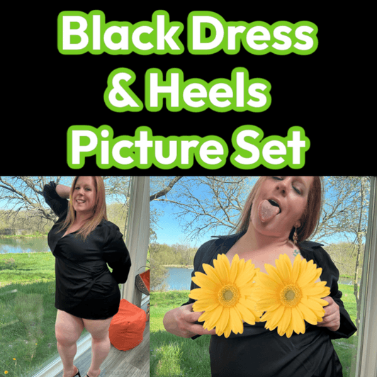 Black Dress N Heels Picture Set