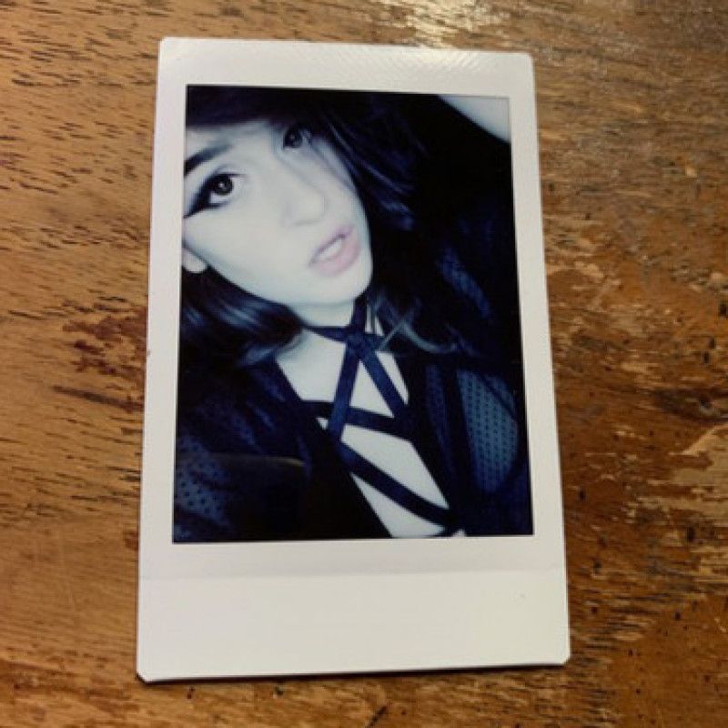 Strappy Black Lingerie Polaroid