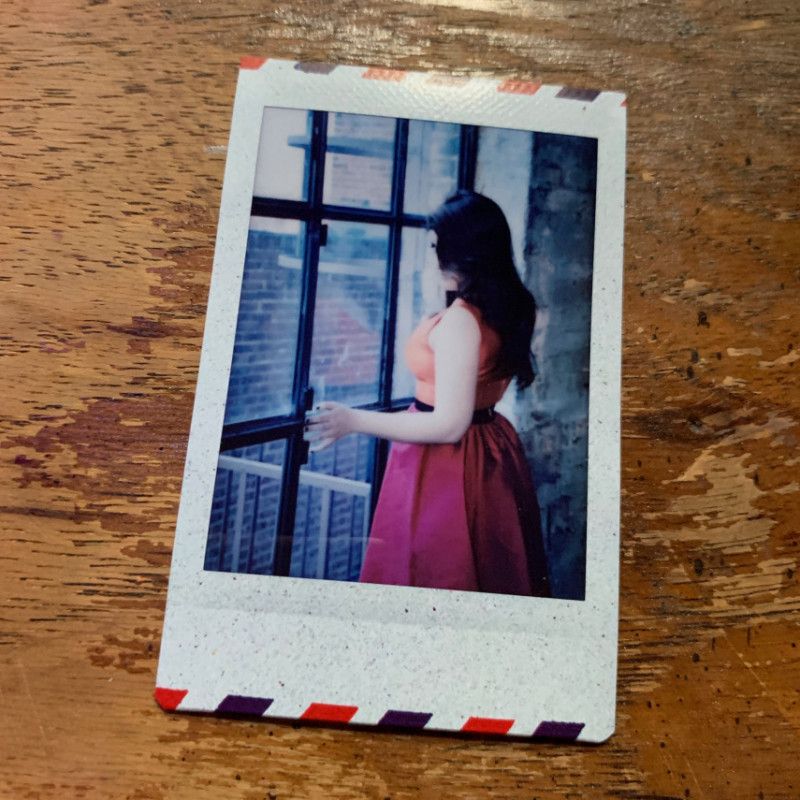 Silk Dress Editorial Polaroid