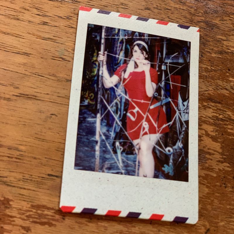 Little Red Dress Retro Pinup Polaroid