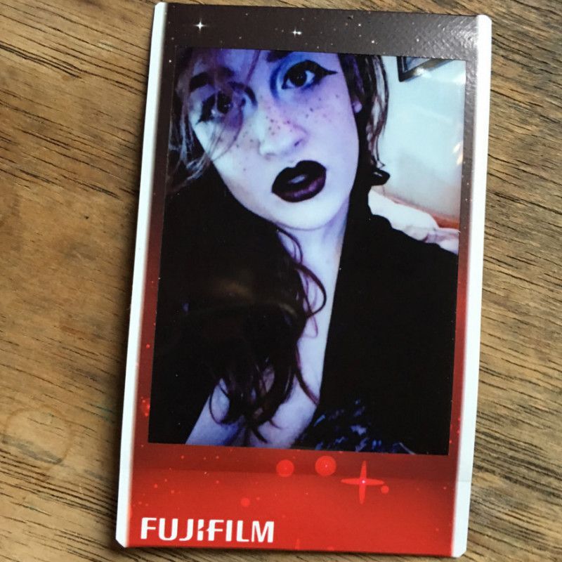 Freckled Starry Lingerie Selfie Polaroid