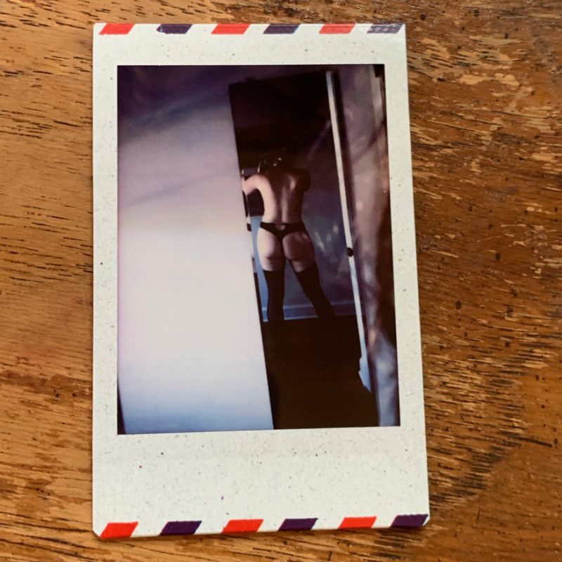 Bare Back and Ass In Thong Polaroid