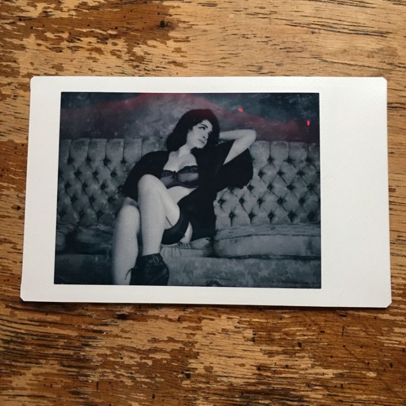 Casting Couch Lingerie Pinup Polaroid