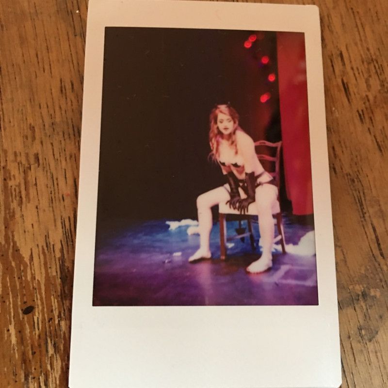 Burlesque Dancer On Chair Tits Polaroid