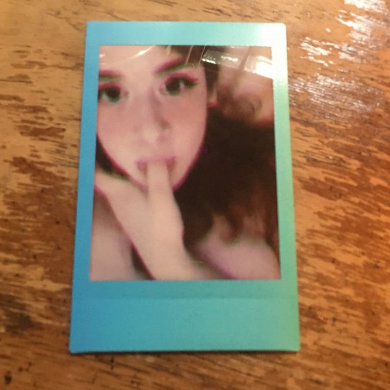 Glitchy Selfie Oral Fixation Polaroid