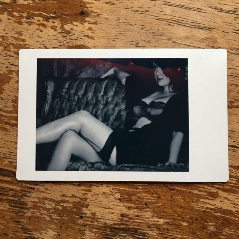 Casting Couch Lingerie Pin Up Polaroid