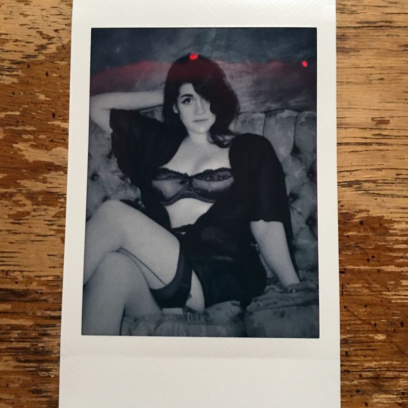 Casting Couch Lingerie Pin Up Polaroid