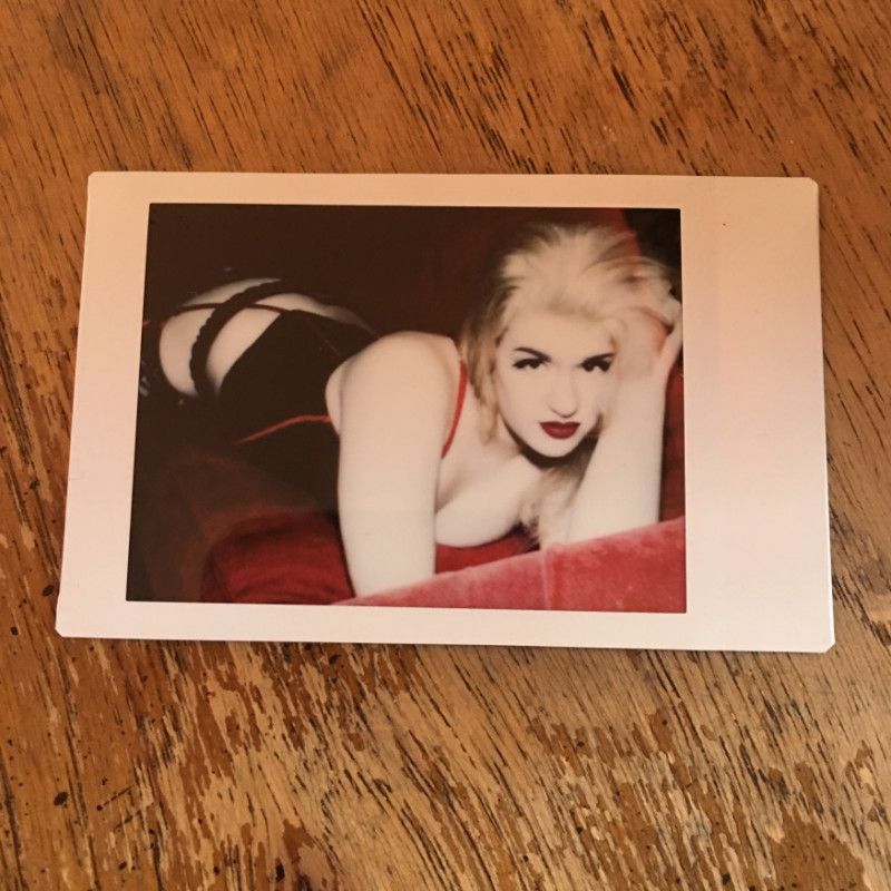 Original Classic Blonde Pinup Polaroid